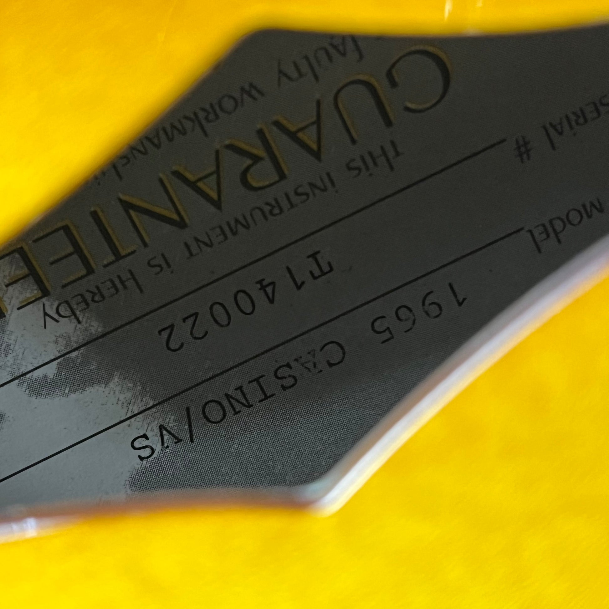 Epiphone Japan Elitist 1965 Casino VS