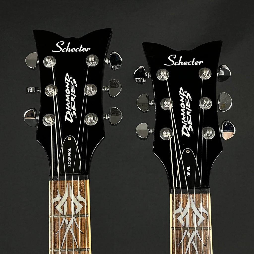 Schecter Twin Tribal Scorpion Devil Double Neck