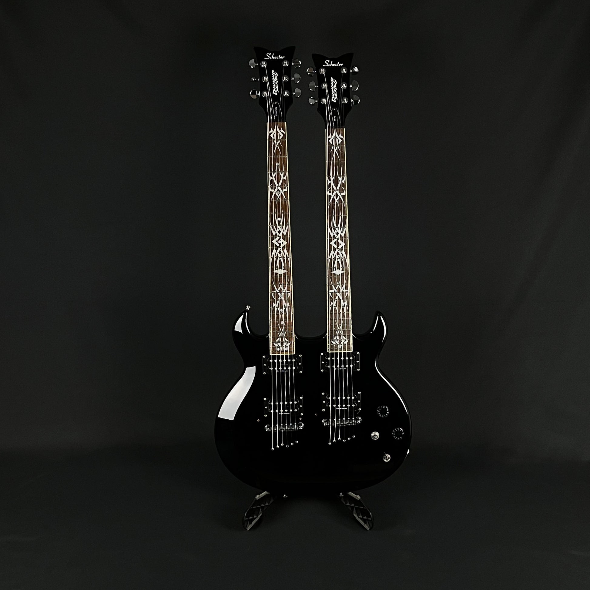Schecter Twin Tribal Scorpion Devil Double Neck