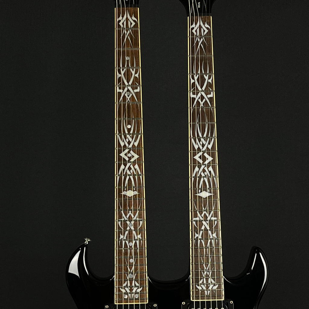 Schecter Twin Tribal Scorpion Devil Double Neck