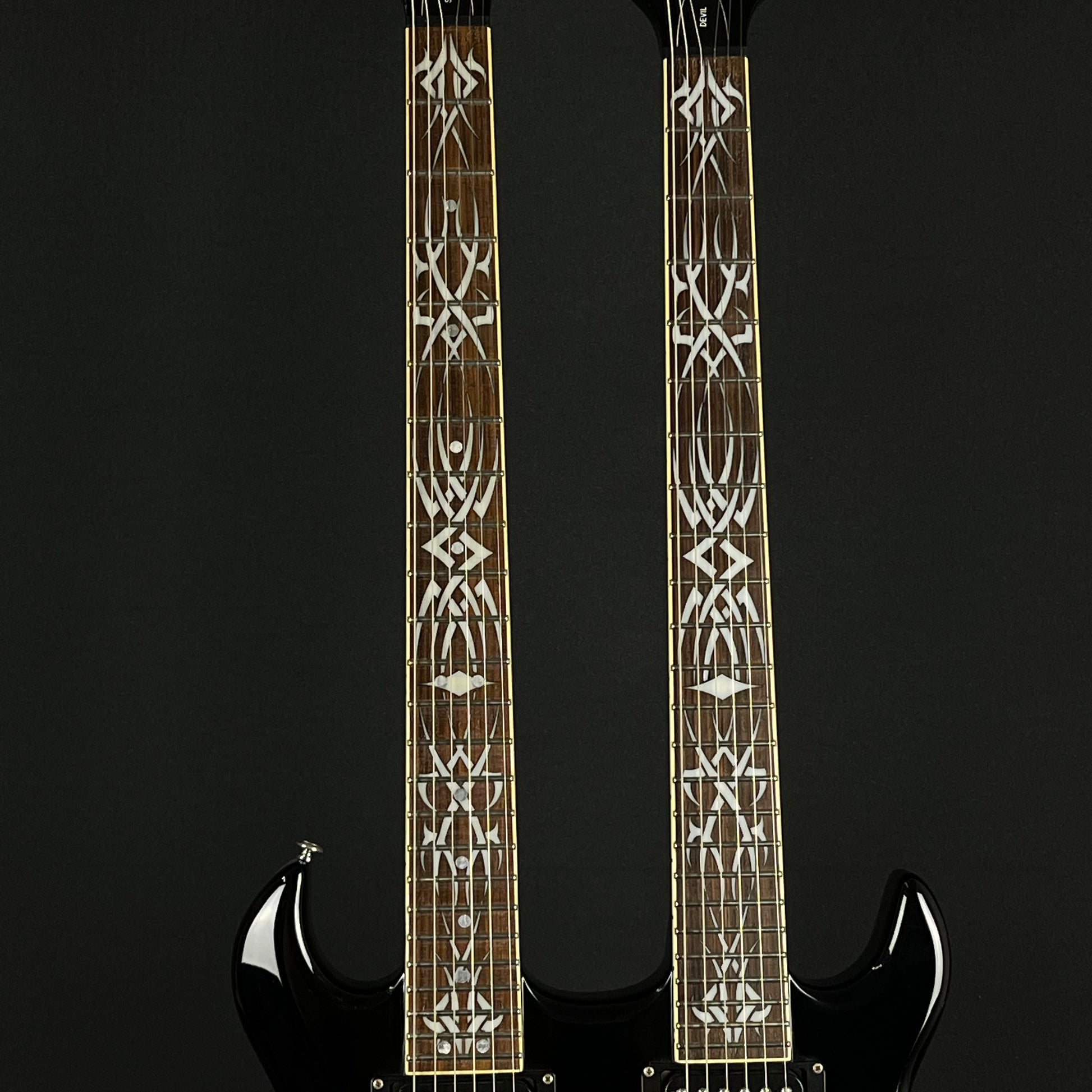 Schecter Twin Tribal Scorpion Devil Double Neck