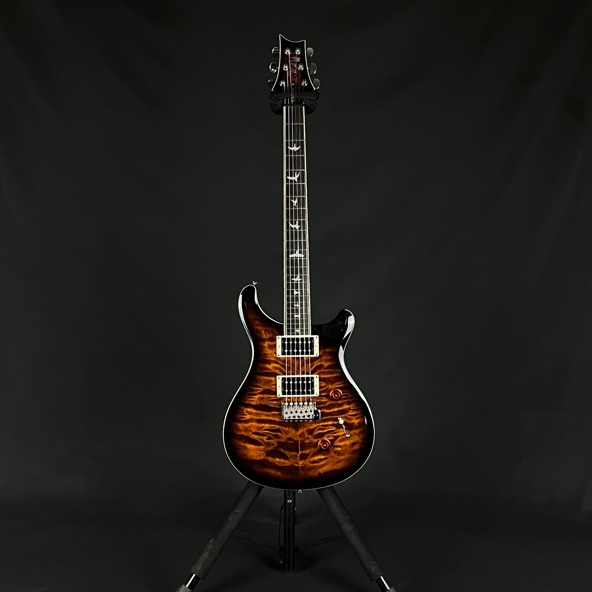 PRS SE Custom 24 Quilt Black Gold Burst