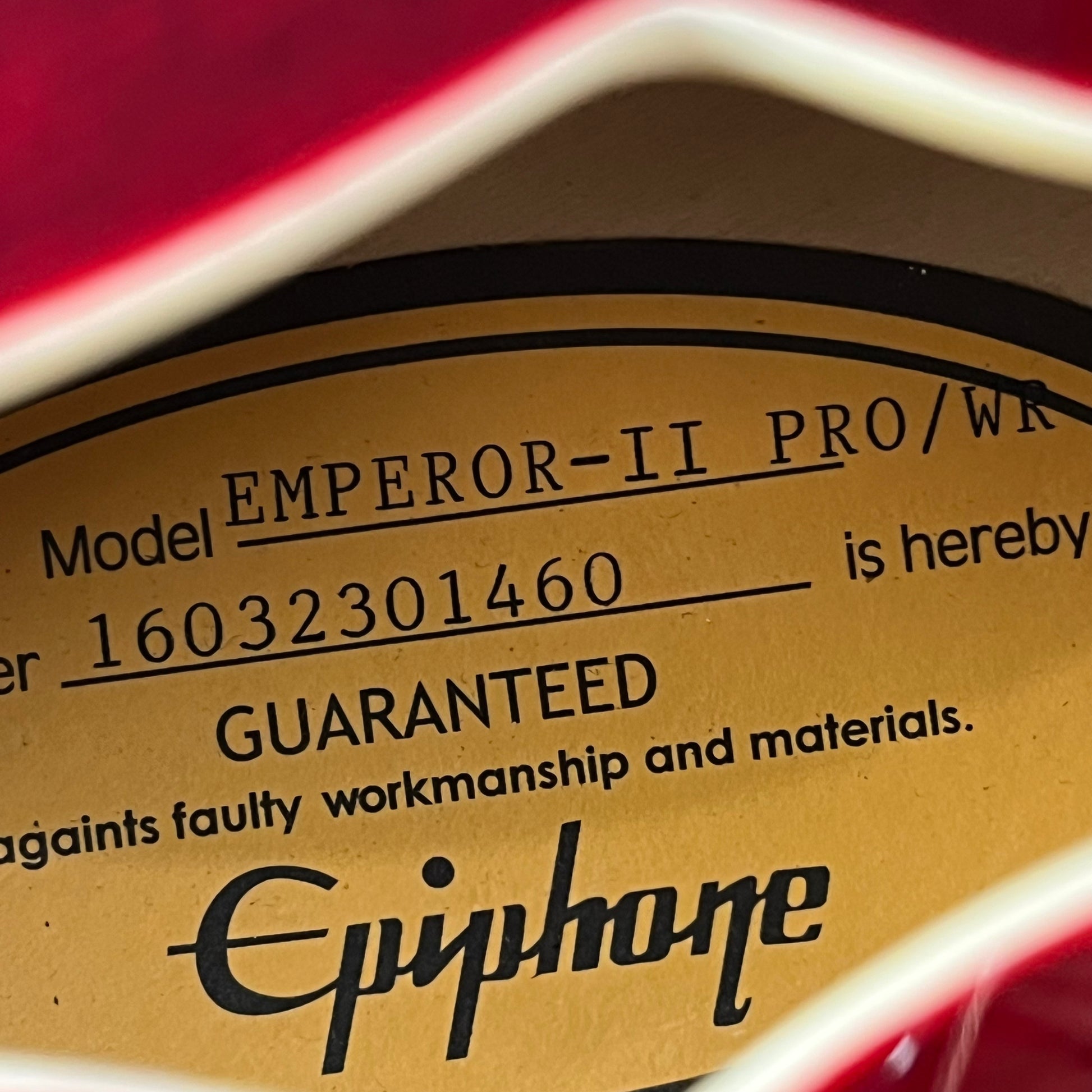 Epiphone Joe Pass Emperor-II Pro/WR 2016