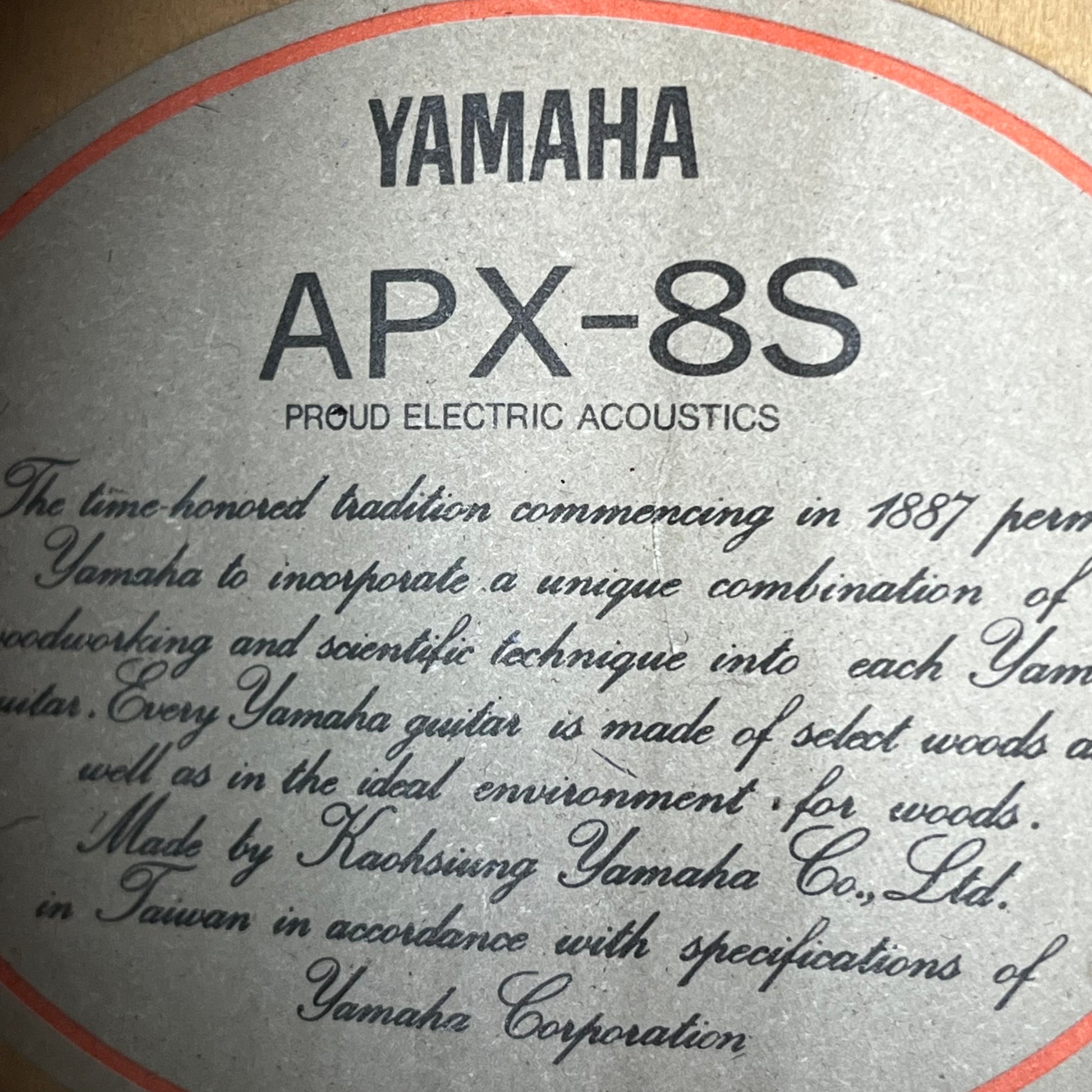 YAMAHA Japan APX-8S