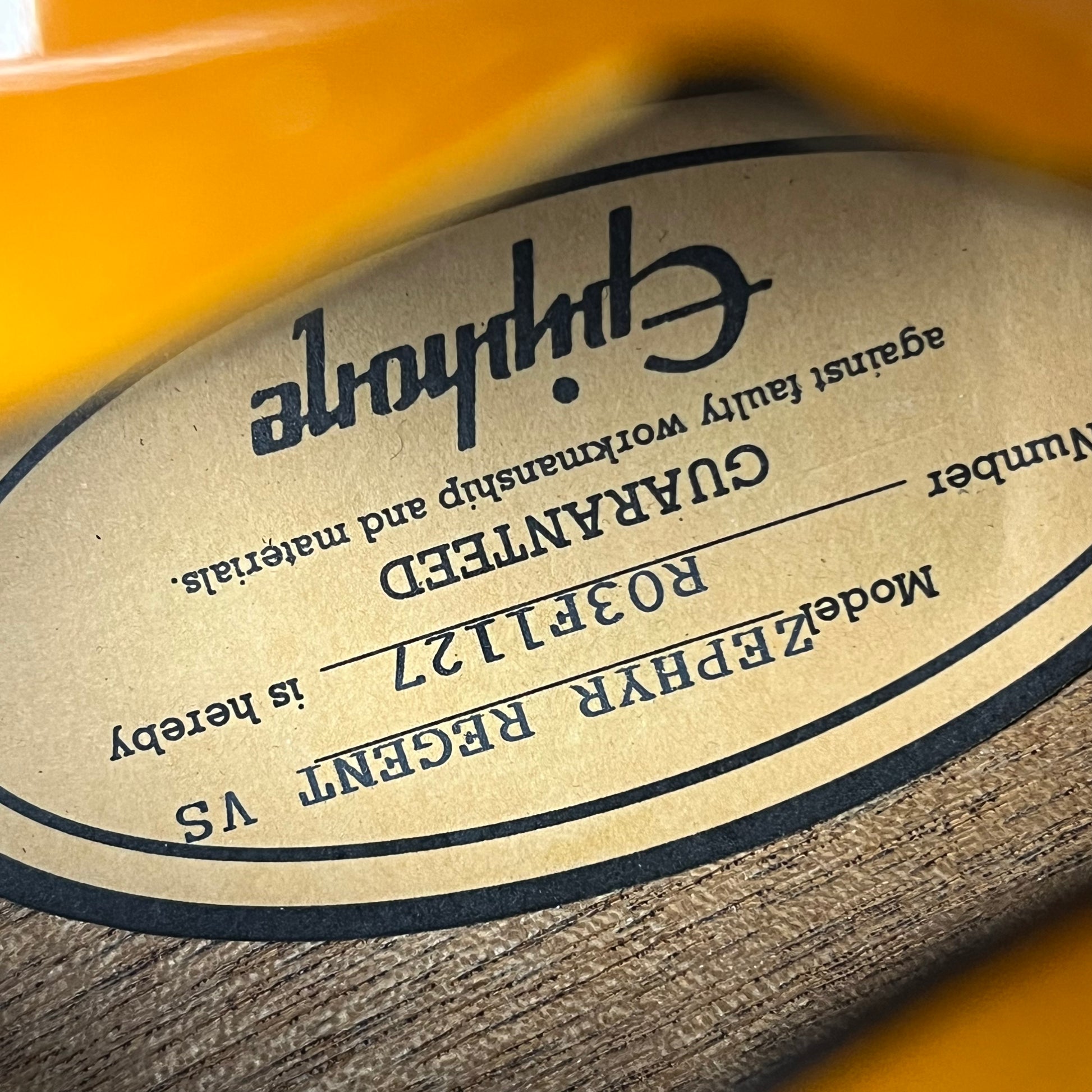 Epiphone Korea Zephyr Regent VS