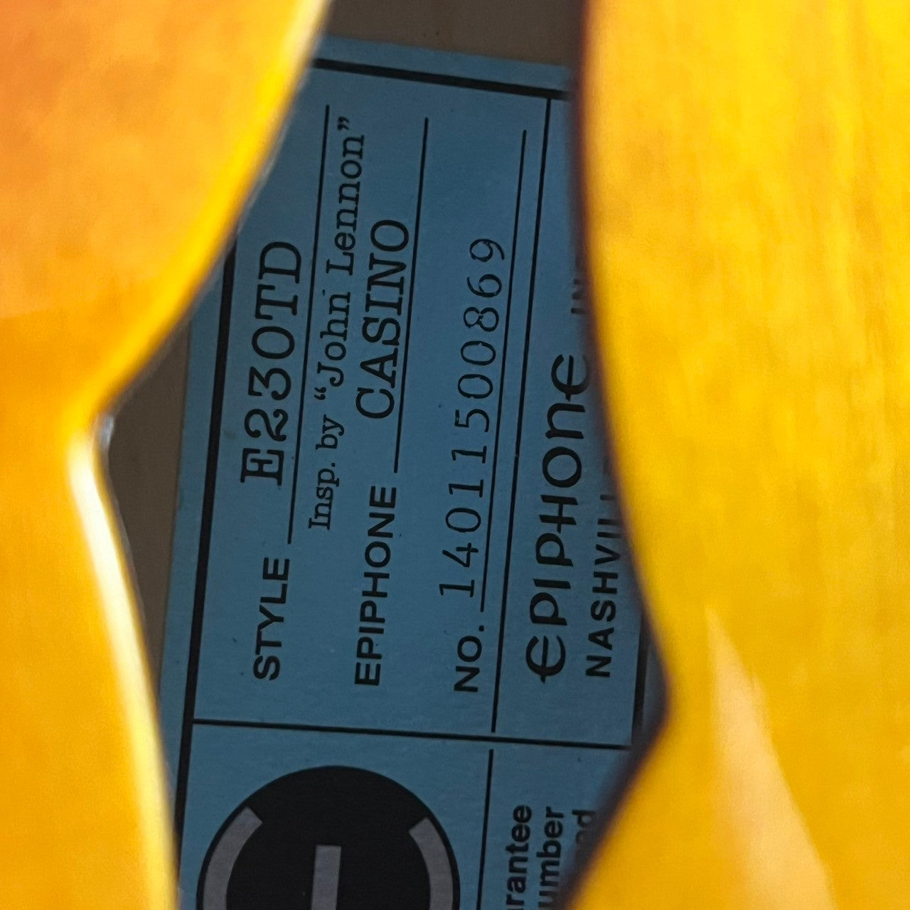 Epiphone Casino E230TD Insp By John Lennon 2014