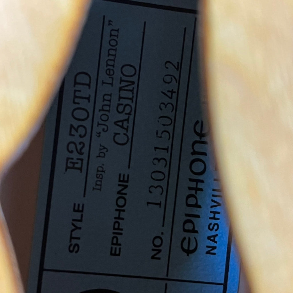 Epiphone Casino E230TD Insp By John Lennon 2013
