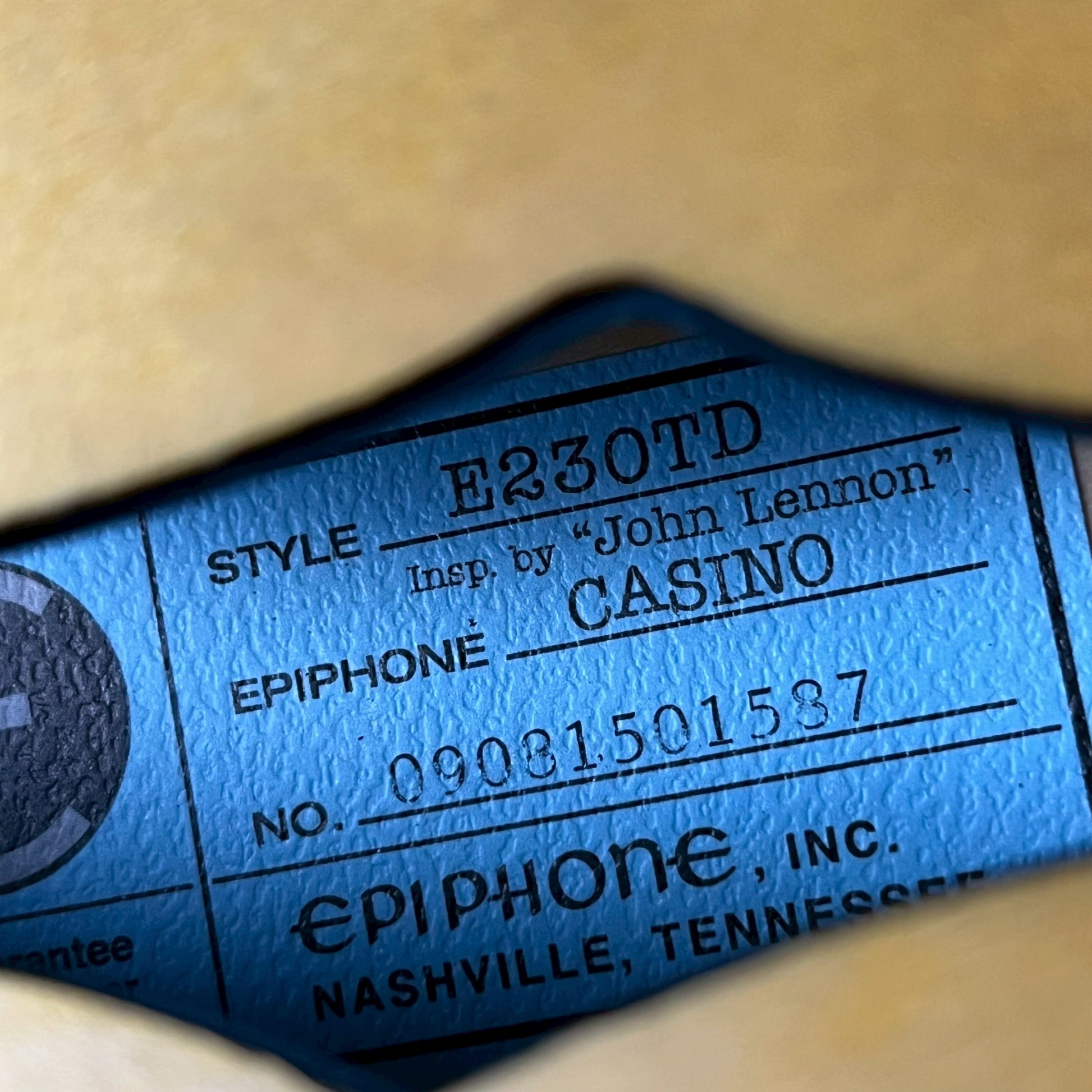 Epiphone Casino E230TD Insp By John Lennon 2009
